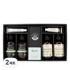 키렌 선물세트 메이아카시아향 샴푸+트리트먼트+바디워시+바디로션+핸드크림+헤어에센스+브러쉬+쇼핑백, 2세트