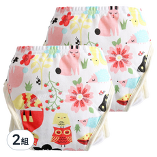 加厚六層學習褲/尿布褲 建議16-21kg 動物小花 120碼 2件組, 2組