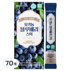 홀라이프 유기농 블루베리 스틱, 70개, 20g