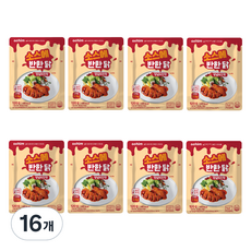 아침 바로드숑 실온 보관 소스에 반한닭 맛있는 닭가슴살 양념 치킨 맛, 120g, 16개