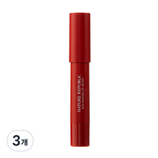 네이처리퍼블릭 바이플라워 에코 크레용 립벨벳, 04 칠리레드, 3개