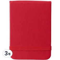 JF COMPANY 便攜式雙面可撕線迷你筆記本 96張, 紅色, 3個