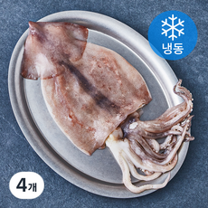 청해명가 두툼한 손질 오징어 (냉동), 4개, 250g