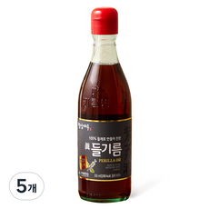 밥상마루 100% 들깨로 만들어 진한 들기름, 350ml, 5개