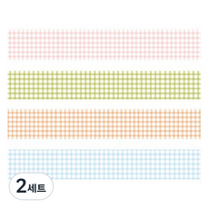 Puturolab 手帳裝飾紙質紙膠帶 4款套組, 2套, 夏季