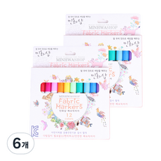 민화샵 패브릭 마카, 6개, 12색 6개, 12색