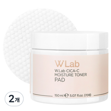 더블유랩 시카씨 모이스처 토너 겔타입 앰플패드 150ml, 70매입, 2개