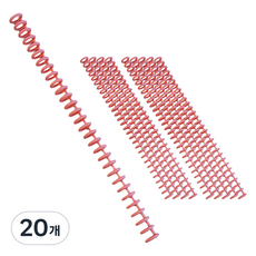 Muanu 30孔活頁夾活頁環 10入, 12mm, 20個, 粉紅色