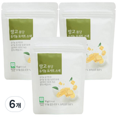 ORGA 퐁당 요거트 스낵, 망고맛, 6개, 16g