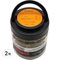 이노공구 직결나사 접시머리 천연색 4.2 x 64 mm 50p, 2개