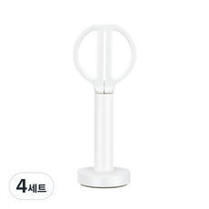 심플 사무용 가위 17cm + 스탠드형 케이스, 화이트, 4세트