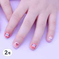 글로시블라썸 프린세스 젤리카 어린이 젤 네일 스트립, 위키미키, 2개