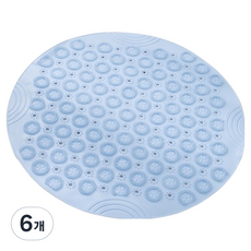 포텐키트 실용적 발지압매트 30 x 30 cm, 6개, 스카이블루