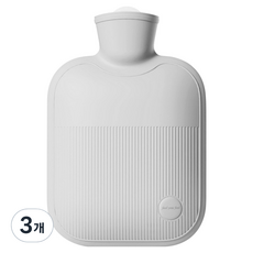 쇼핑닥터 새지않는 따듯함 찜질 온수 주머니 커버없음 코랄그레이 500ml, 3개