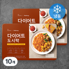 프레시지 닥터키친 다이어트 도시락 치즈닭가슴살과 깍두기볶음밥 (냉동), 210g, 10개