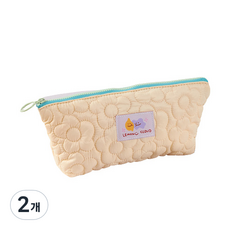 다아모아 버블 플라워 필통, 옐로우, 2개