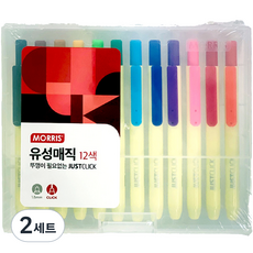 MORRIS Just Click油性麥克筆 12入組 S, 混色, 2套