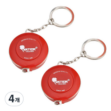 Goodprap 迷你鑰匙圈捲尺 紅色, 4個, 150cm