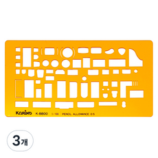 코링 가구정규 1/100 템플레이트 K-8800, 3개