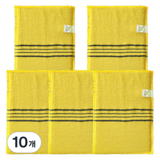 Kkuji 高級去角質義大利巾, 黃色, 10個, 1入