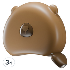 東亞PMS 磁吸固定小熊捲尺 棕色, 3個, 150cm