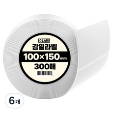 디클레어 바코드프린터용 감열라벨지 300매, 6개