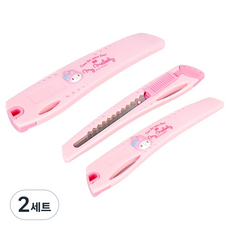 buyhearts 美樂蒂小型美工刀 2入 + 大型美工刀組合, 單一顏色, 2套
