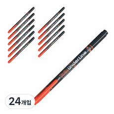 munhwA 雙頭底線螢光筆, 24個, 橘色