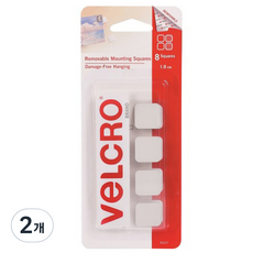 VeLCRO 威扣 一般方形白色魔鬼氈 8入, 2個