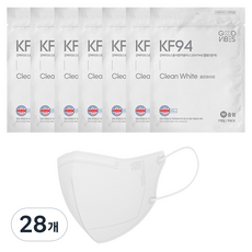 굿바이브스 황사방역용 마스크 중형 KF94, 클린화이트, 28개, 7개입