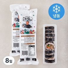 제주eat 제주버섯 잡채 곤약비건김밥 (냉동), 220g, 8입