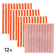 Rams Home 竹纖維吸油銀絲菜瓜布 橘色, 1入, 12個