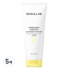 SKIN&LAB 毛孔屏障淨化泥膜洗面乳, 5個, 100ml