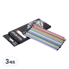 코히모 펄 반짝이 메탈릭 하이라이트 색연필 세트 4W070, 3세트, 12색