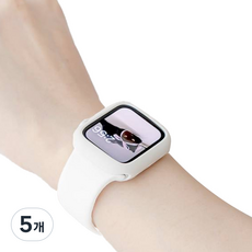누아트 애플워치 호환 스무디 실리콘 젤리케이스 42mm, 화이트, 5개