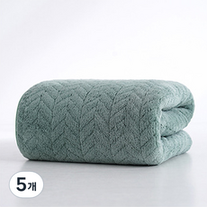 Woni's house 大型超細纖維浴巾, 5個, 綠色