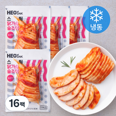 허닭 스팀 닭가슴살 슬라이스 칠리맛 (냉동), 100g, 1개입, 16개