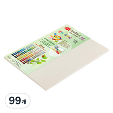 종이문화 뉴씨플레인 얇은 양면색상지 120g No 53 백회, 99개