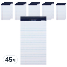 OXFORD Legal Pad A5, 45個, 白色, 40張