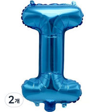 팡파티 레터링 알파벳 풍선 I 40cm, 블루, 2개