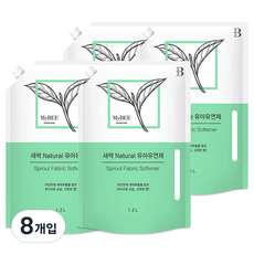 마이비 새싹 내추럴 유아유연제 리필형, 1.2L, 8개