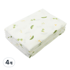 豌豆印花透氣布尿布 5片組, 混色, 4個