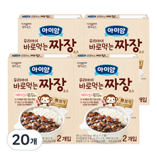 아이얌 우리아이 바로먹는 짜장 80g x 2p, 짜장맛, 160g, 20개