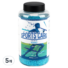 바스참 스포츠케어 쿨 입욕제 용기, 1kg, 5개