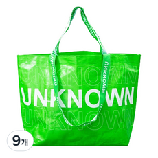마켓감성 레터링디자인 타포린백, 그린, 9개