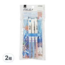 KUTSUWA Culiculu 旋轉色鉛筆組 DE002CR 珊瑚, 3色, 2組