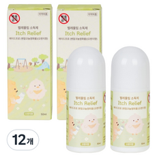 아가드 벌레물림 바르는 쿨링 에이드프로 벤잘코늄염화물 볼타입 소독제 오렌지향, 12개, 50ml