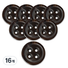 Button King 東大門鈕扣王 高級霧面大衣開襟衫鈕扣 21mm 棕色, 厚款, 16個