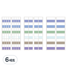 YB COMPANY 復古風膠帶索引貼紙 420p 套裝, 6套