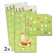 멜로우 엄마꼬꼬 칭찬스티커, 혼합 색상, 2개